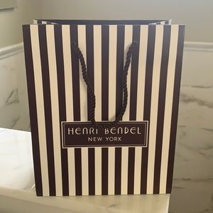 Henri Bendel authentic brown & white shopping bag